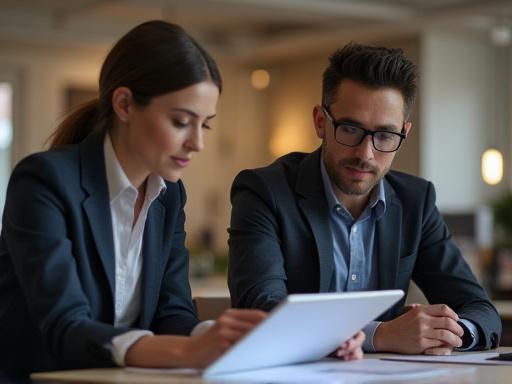 매니저와 스케줄을 확인하는 배우