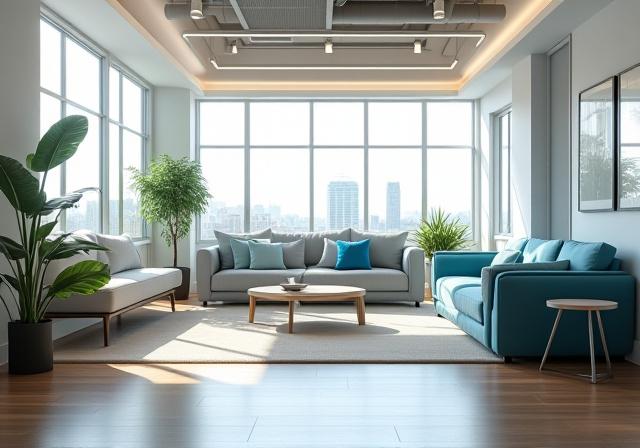 델타 캐스트의 현대적인 사무실 라운지